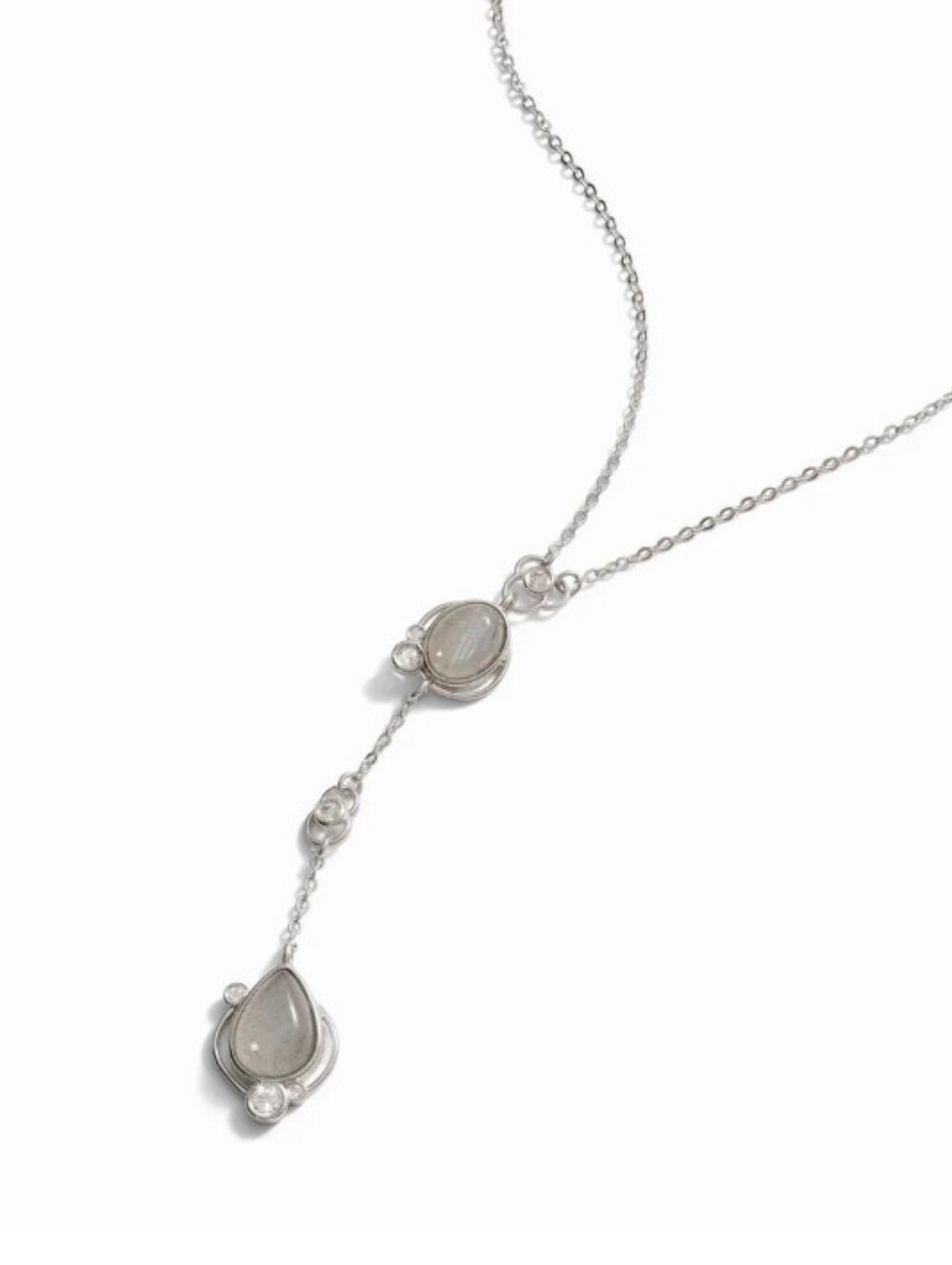 Awe Inspired Dreamweaver Moonstone Lariat Necklace